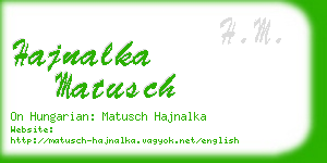 hajnalka matusch business card